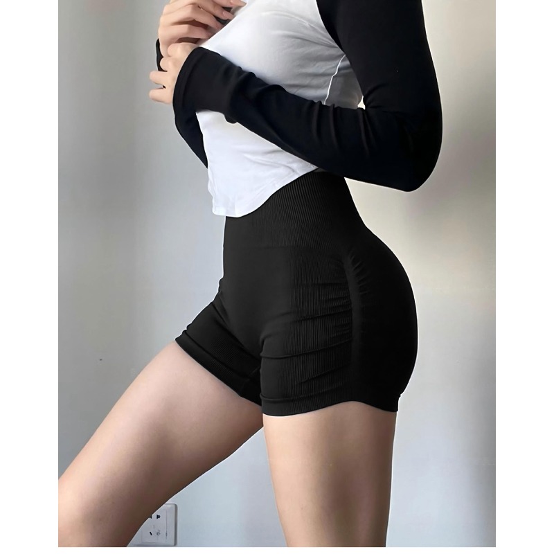 Yoga Daily Fitness - กางเกงขาสั้นโยคะเอวกลางสำหรับผู้หญิง เนื้อผ้ายืดหยุ่นนุ่ม ใส่สบาย เหมาะสำหรับการเดินทางท่องเที่ยวในฤดูร้อน ออกกำลังกาย และการแต่งกายที่เข้ากันในชีวิตประจำวัน