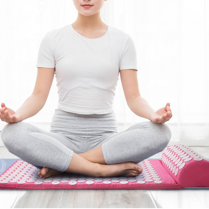 Yoga Fitness Mat - แผ่นรองนวดกดจุด ชาคติ แมท พร้อมเข็มนวด บรรเทาอาการปวด คอ