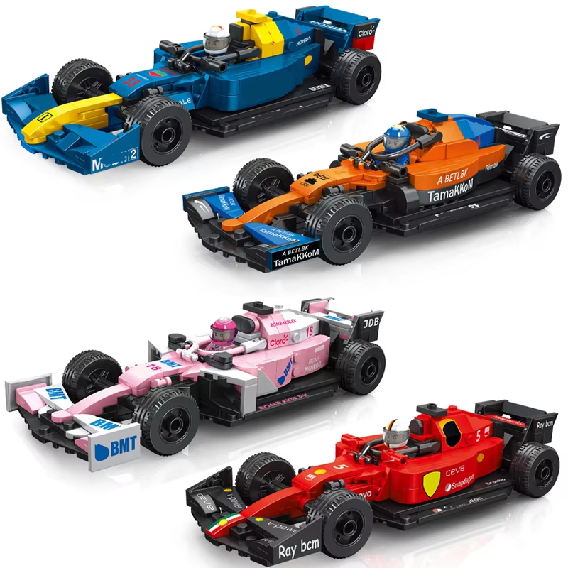 Victor Racket Jetspeed - ชุดตัวต่อรถแข่งสปีด์แรลลี่ 2025 แชมป์เมือง รถแข่ง F1 ของเล่นเด็ก