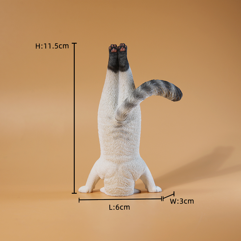 Yoga Fitness First - โมเดลแมวเล่นโยคะจำลองขนาด 1/6 สำหรับของเล่นฟิกเกอร์ขนาด 12 นิ้ว ตกแต่งโต๊ะทำงาน