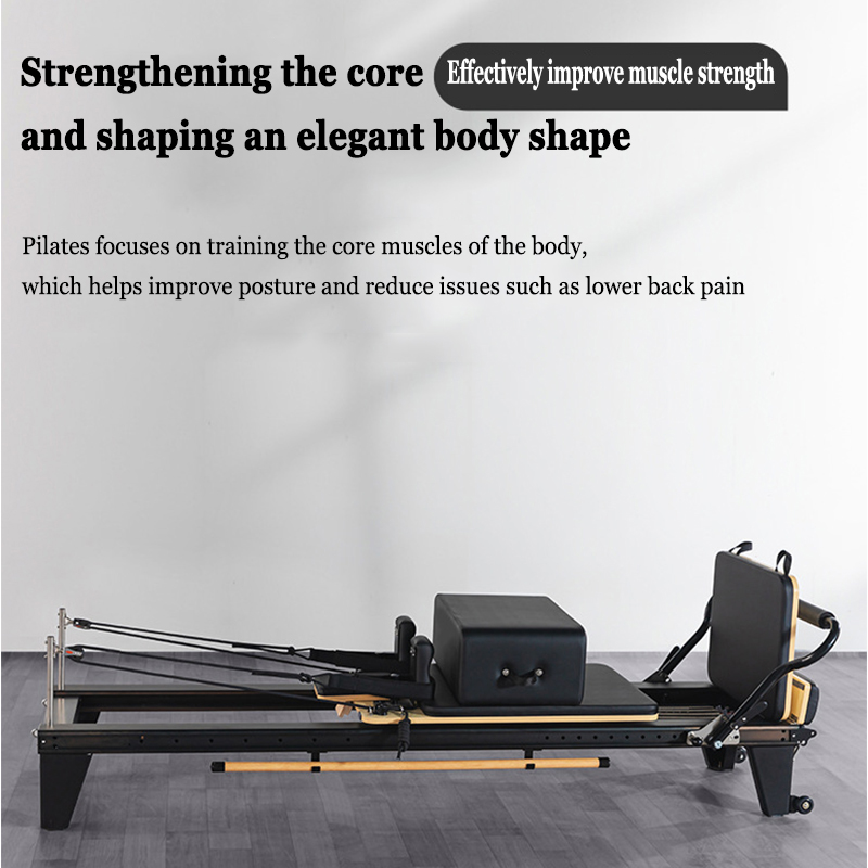 Yoga Fitness Studio - อุปกรณ์ออกกำลังกายปรับแต่งได้สำหรับสตูดิโอโยคะ, เตียงเลื่อนแบบแบน, เตียงพิลาทิสแบบรางเต็มตัวทำจากอลูมิเนียมอัลลอย