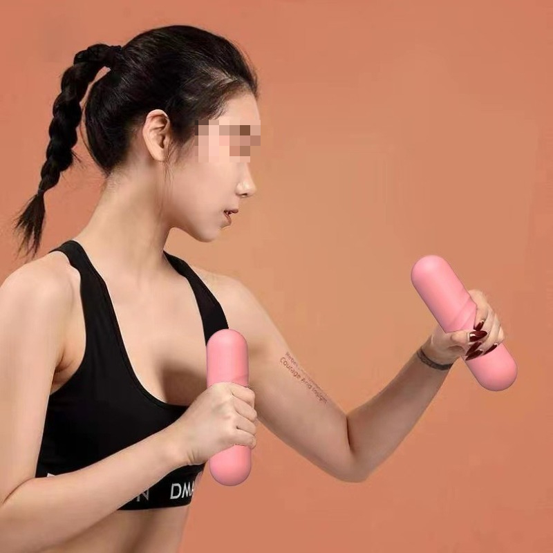 Yoga Fitness Bar - ดัมเบลเคลือบซิลิโคน น้ำหนัก 1.5 กิโลกรัม สำหรับออกกำลังกายที่บ้าน โยคะ