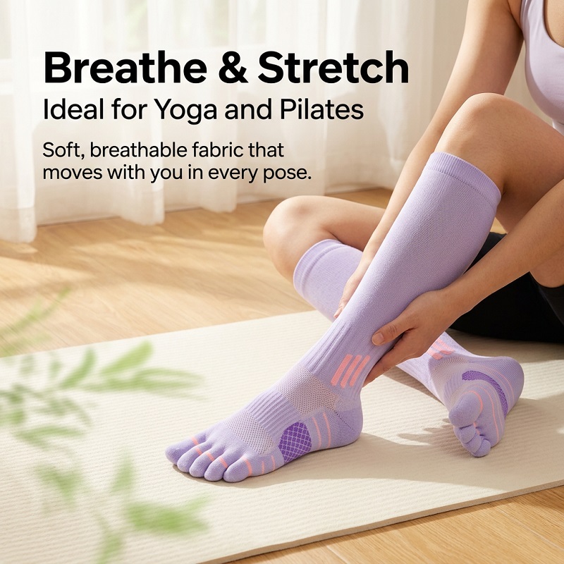 ถุงเท้ายาวสำหรับออกกำลังกายฤดู - Yoga & Fitness With Faye The Well Being Studio Abbots Langley บทวิจารณ์และราคา