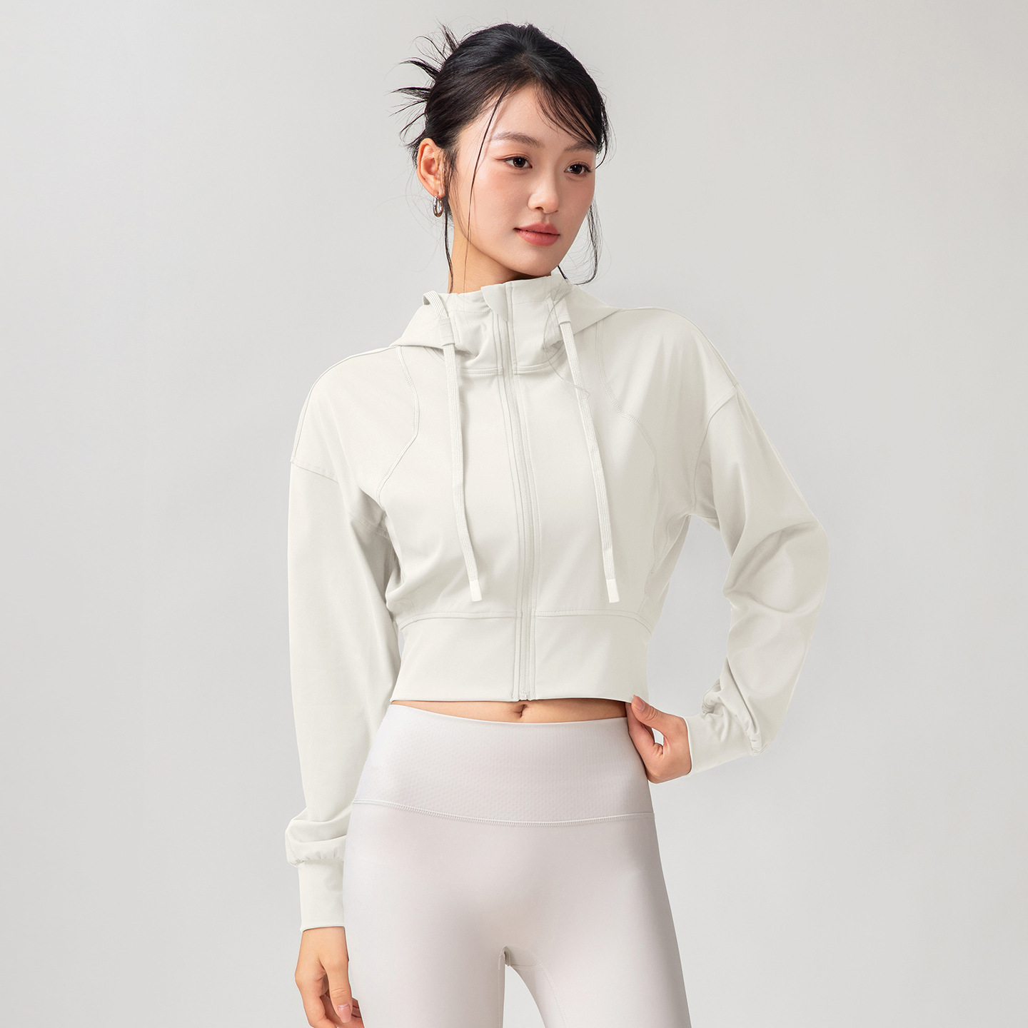 เสื้อโยคะผู้หญิงสีพื้น แขนยาว  - Yoga & Fitness With Faye The Well Being Studio Abbots Langley บทวิจารณ์และราคา