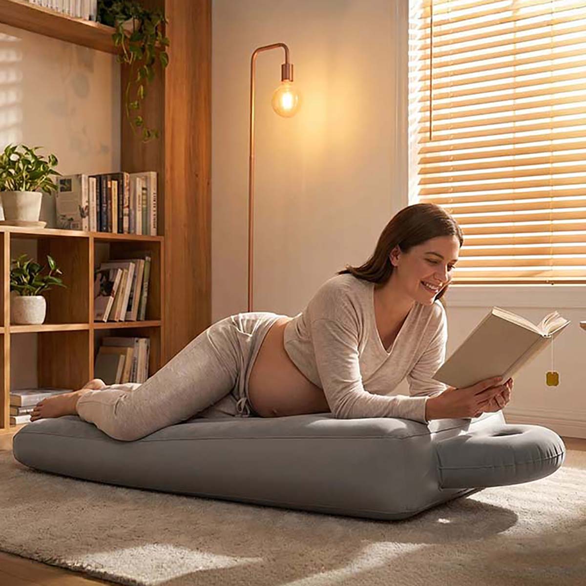 หมอนรองครรภ์แบบเป่าลม แผ่นรองโ - Yoga Fitness Mat บทวิจารณ์และราคา